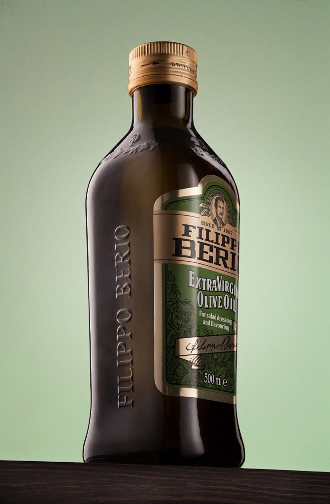 Bottle of Olive Oil. Filippo Berio Extra Virgin Olive Oil